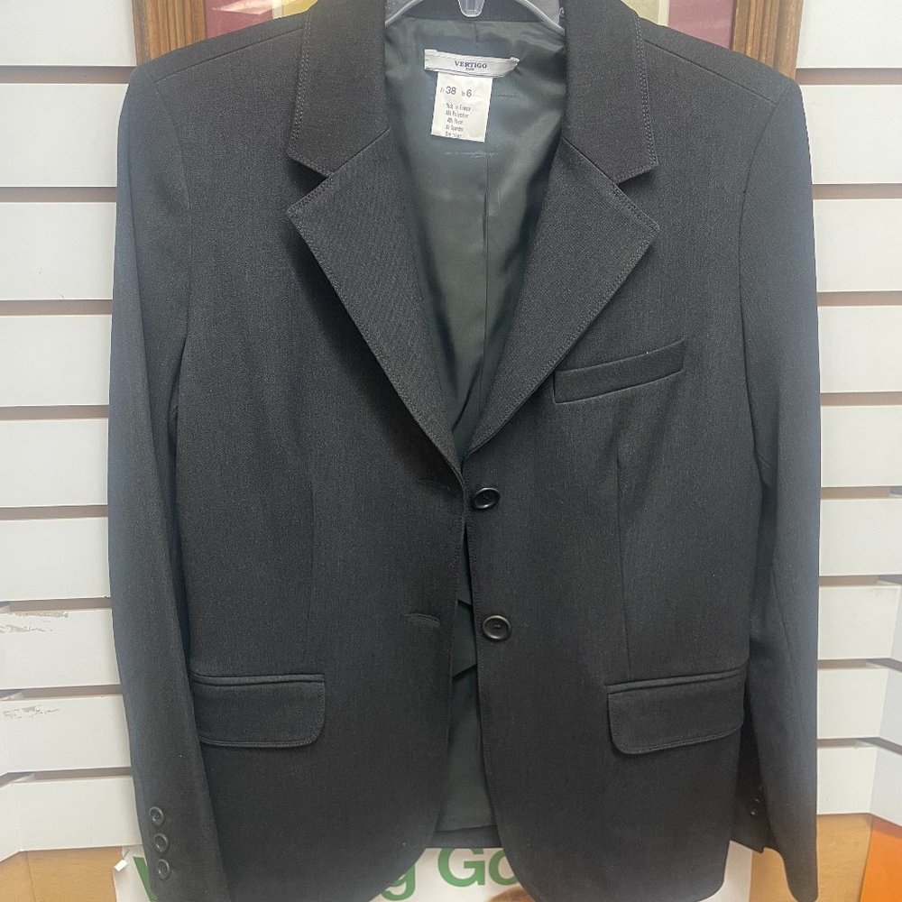 Vertigo Paris Black Blazer Size 6